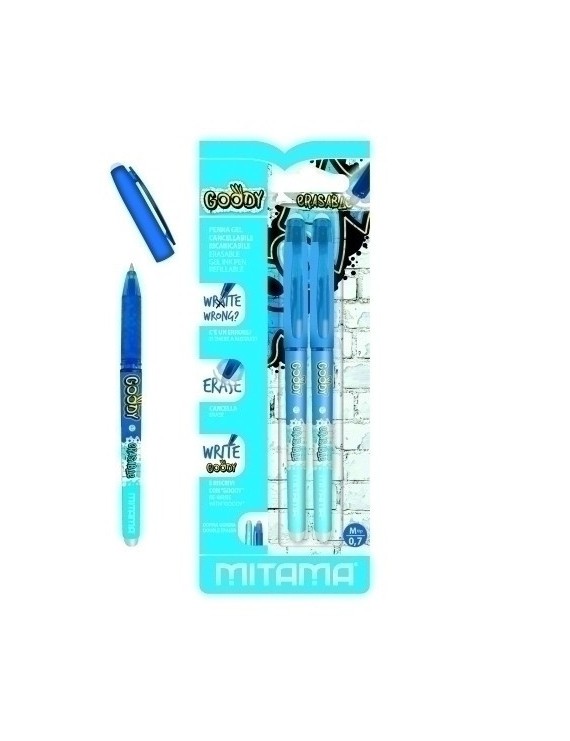 Boligrafo Mitama Goody Borrable Azul B/2