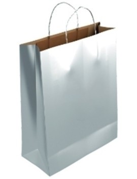 Bolsa Papel Kraft Liso 40X46 Plata P/25