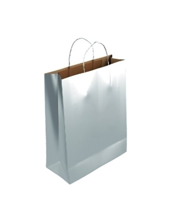 Bolsa Papel Kraft Liso 40X46 Plata P/25