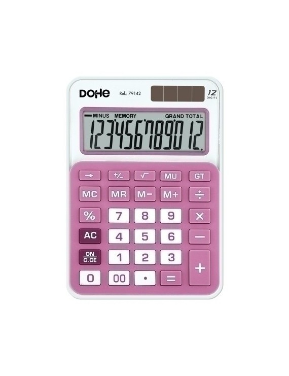 Calculadora Mesa Dohe 12 Dig. Rosa