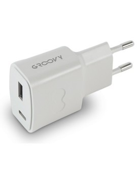 Cargador Groovy Pared Usb+Usb-C 3,1A