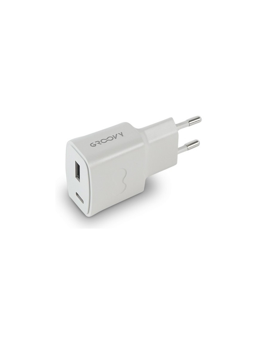 Cargador Groovy Pared Usb+Usb-C 3,1A