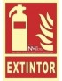 Señal Homologada Extintor Rojo