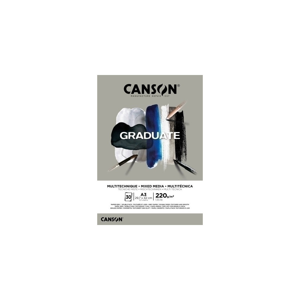 Bloc Dibujo C.Graduate Mix Med.Gr.A3 220
