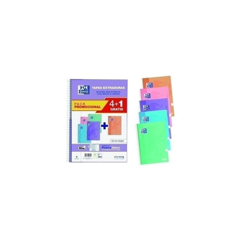 Block Oxf.Sch.Extra Fº 80H Cd.4 Pk.4+1(C