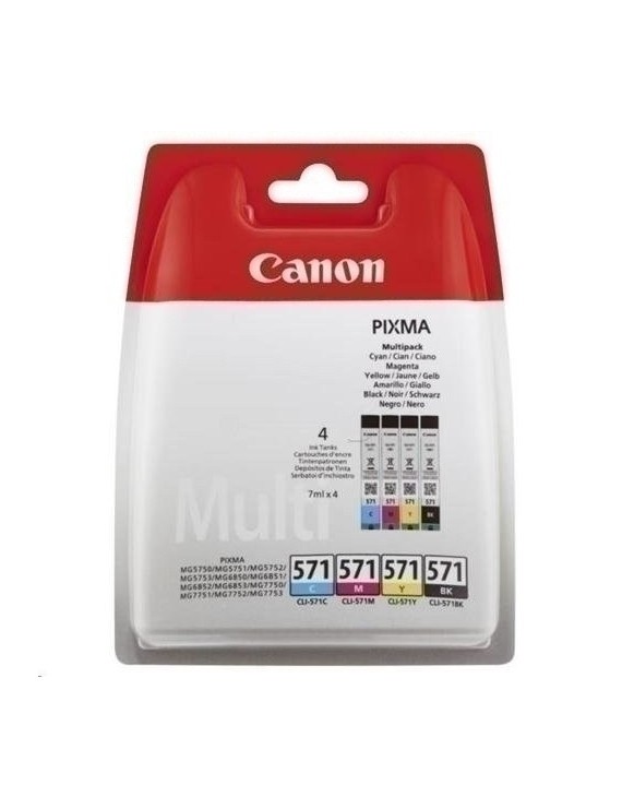 Cart.Ij.Canon Cli-571 Pack De 4