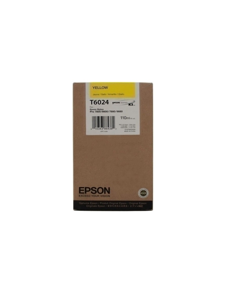 Cart.Ij.Epson T602400 7880/9880 Amarillo