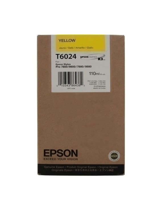 Cart.Ij.Epson T602400 7880/9880 Amarillo