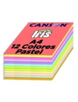 Cartulina A4 Iris 185G Col. Pastel P/120