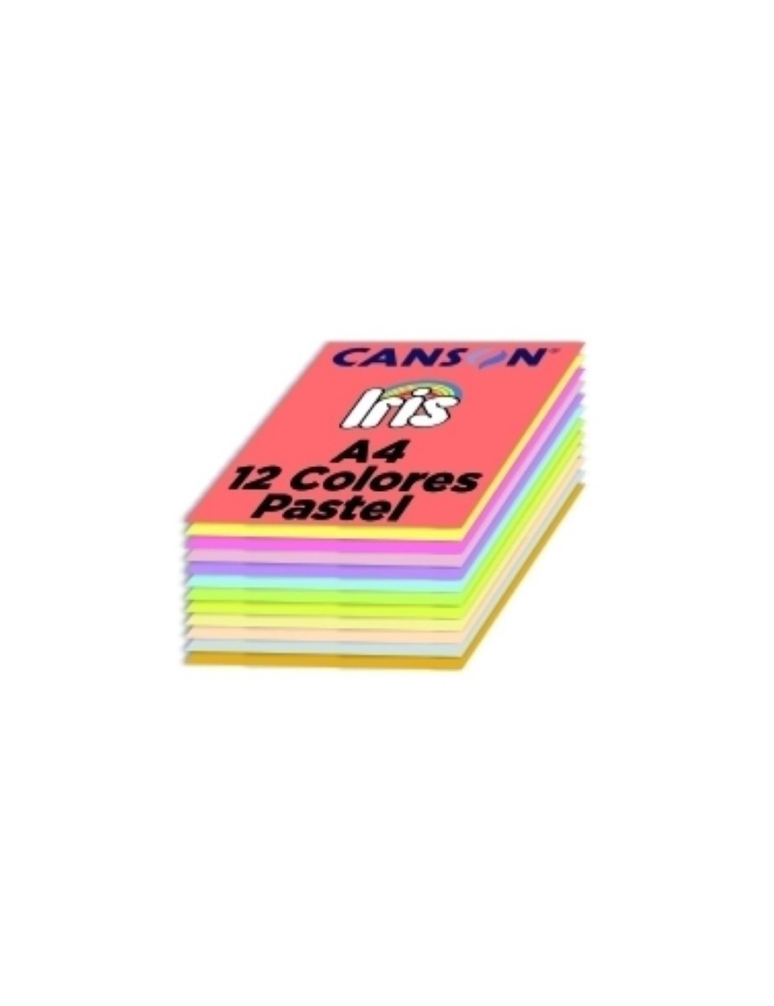 Cartulina A4 Iris 185G Col. Pastel P/120