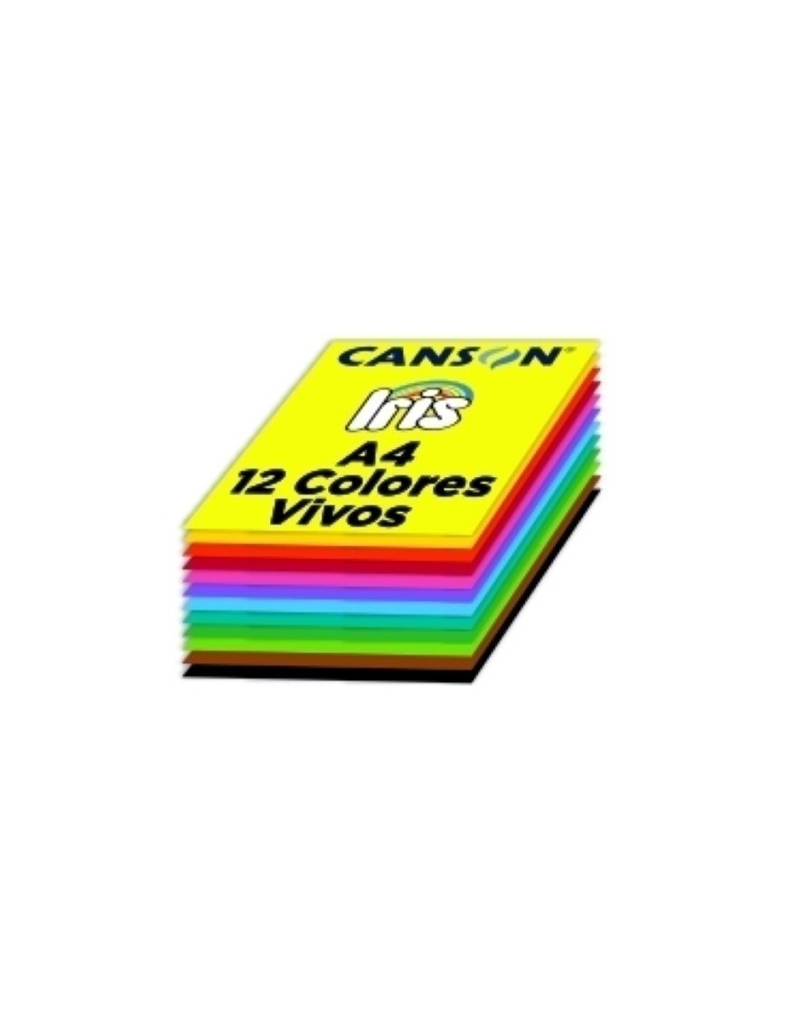 Cartulina A4 Iris 185G Col. Vivos P/120