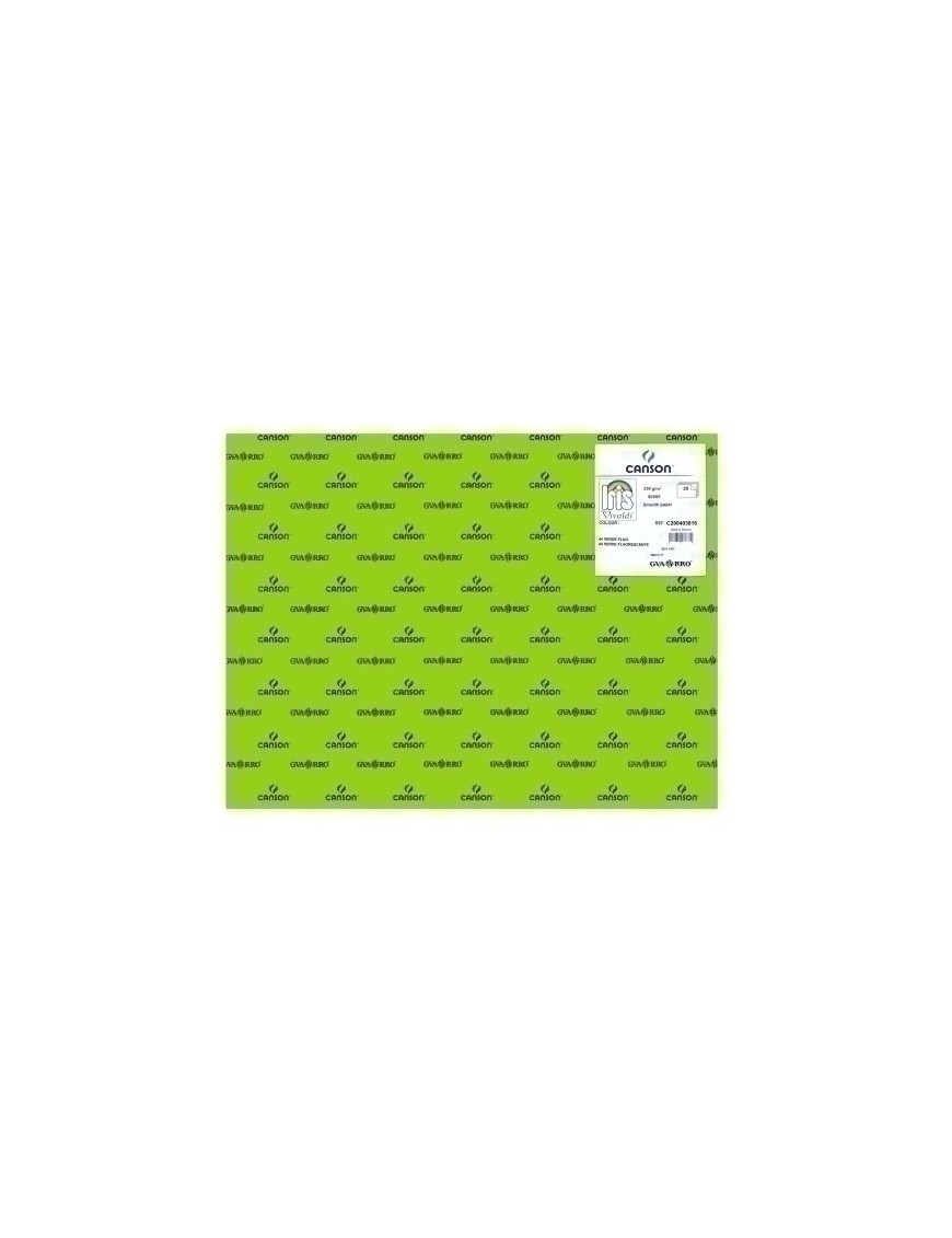 Cartulina Fluor 50X65 Iris Verde P/25