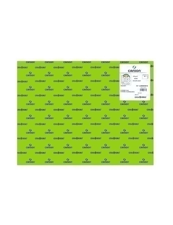 Cartulina Fluor 50X65 Iris Verde P/25