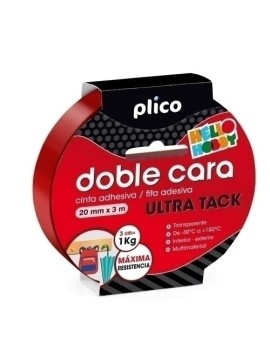 Cinta Doble Cara Plico 3X20 Ultra Tack