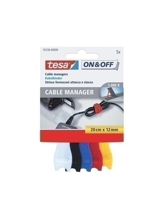 Cinta Velcro Tesa On&Off Cables 5 Tiras