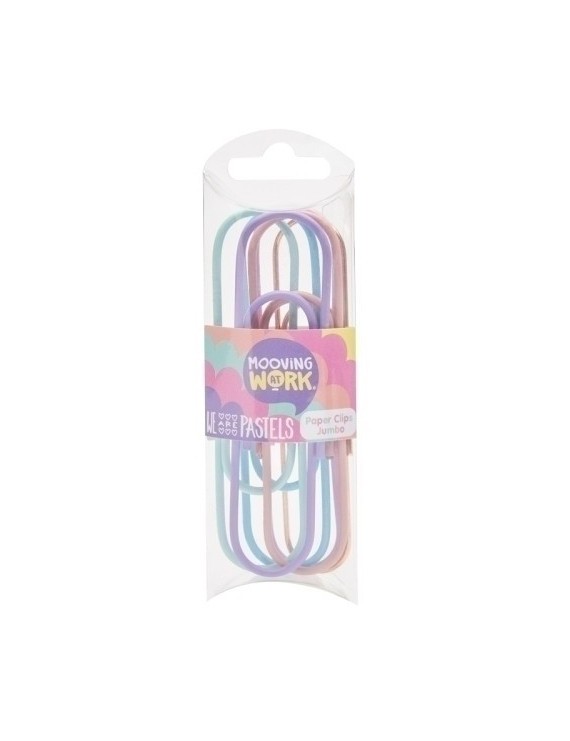 Clip Color Mooving Pastel Jumbo 6 Pzas.