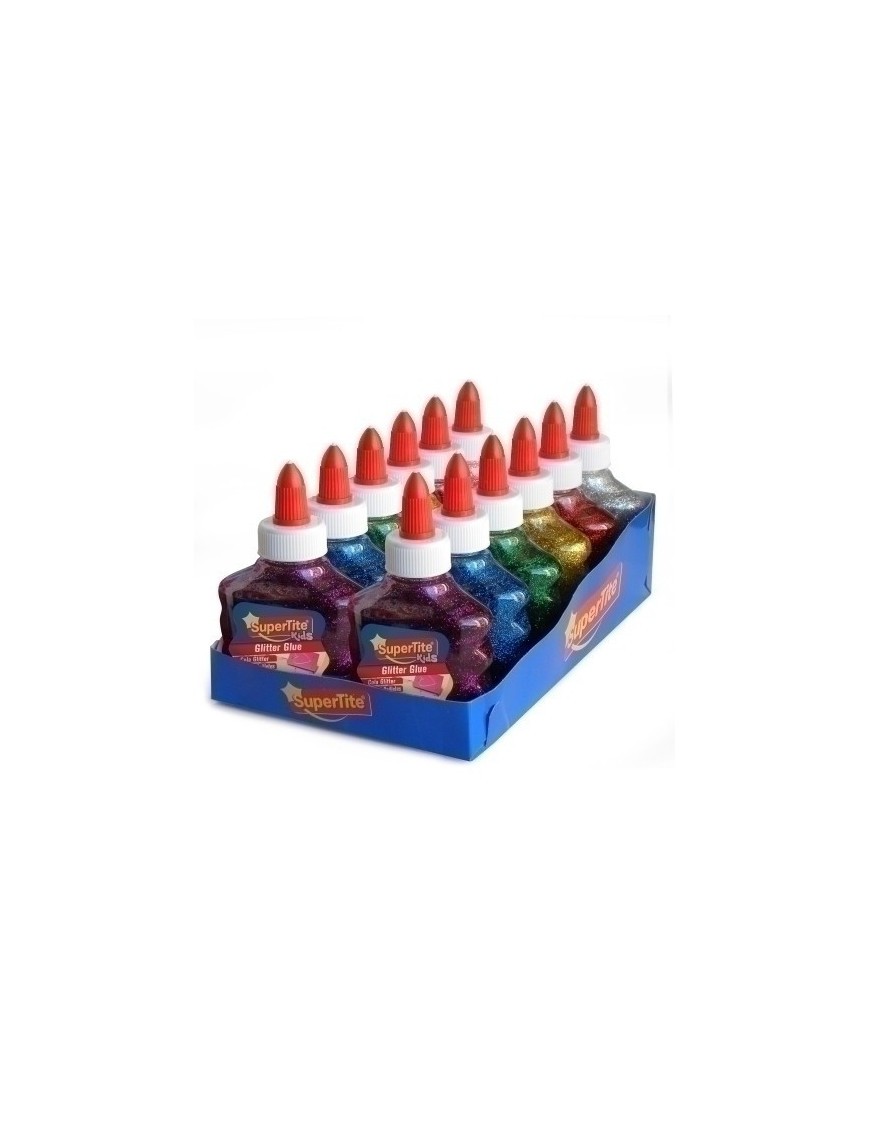 Cola Glitter Glue Supertite Surt.Exp.12