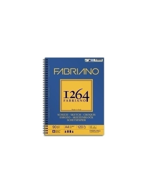 Cuad. Dibujo Fabriano 1264 Esbozo A4 90G