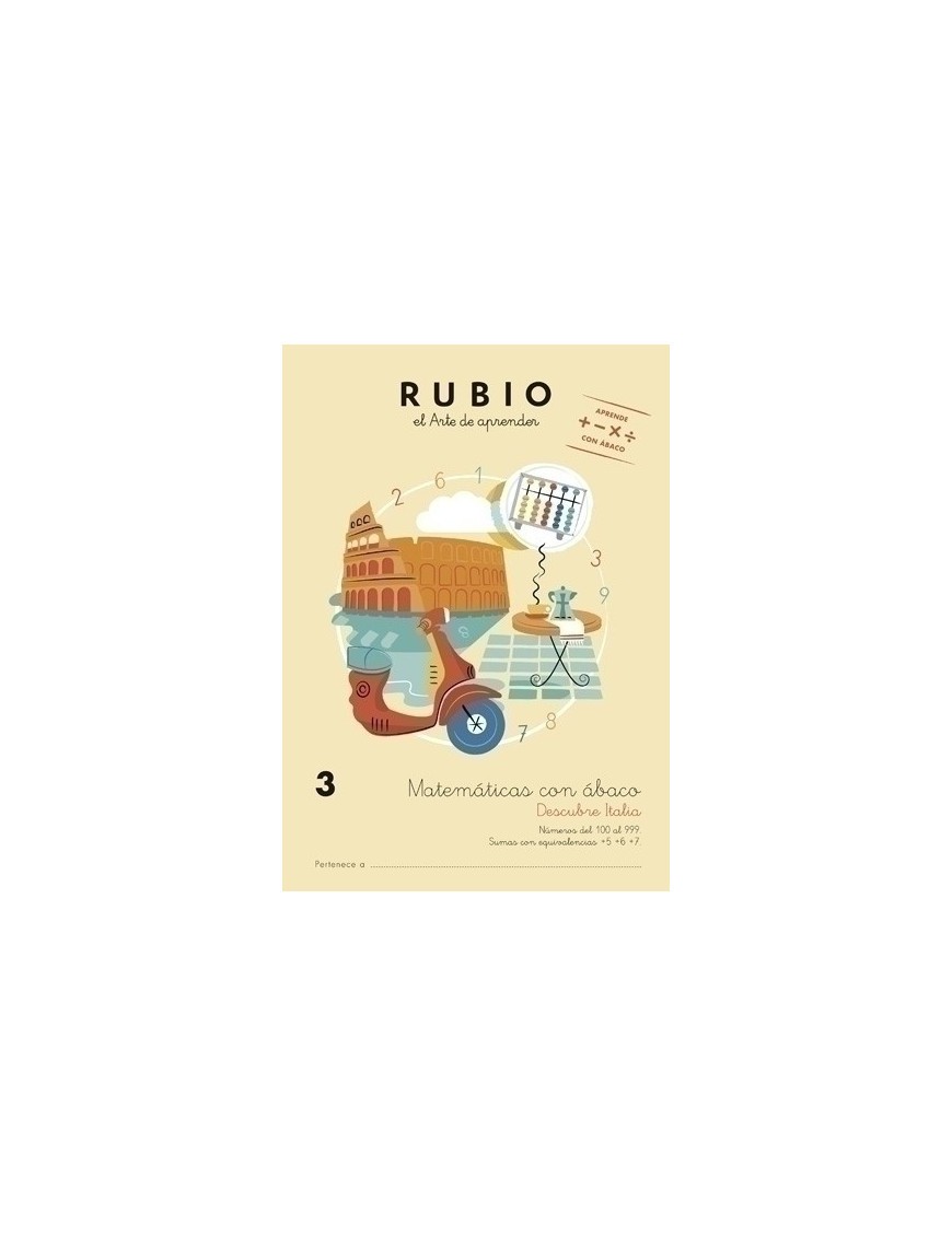 Cuaderno Rubio A4 Matematicas Abaco 3