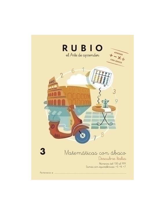 Cuaderno Rubio A4 Matematicas Abaco 3