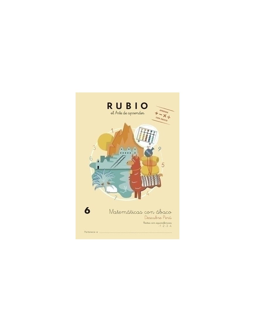 Cuaderno Rubio A4 Matematicas Abaco 6