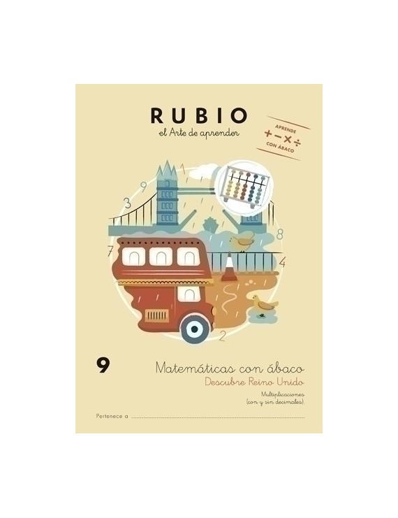 Cuaderno Rubio A4 Matematicas Abaco 9