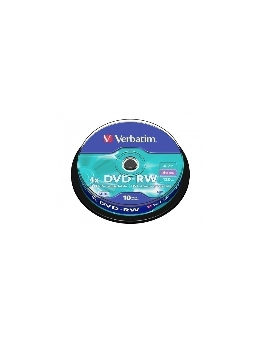 Dvd -Rw Verbatim 4.7Gb 4X Spindle 10