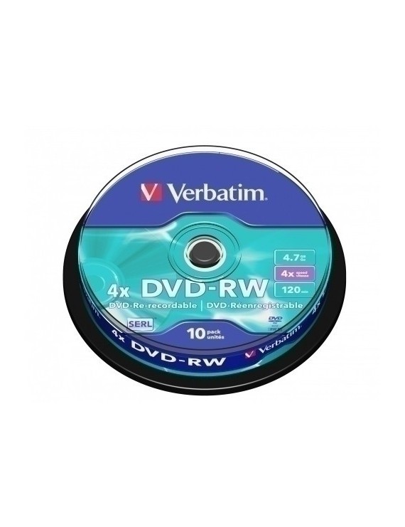 Dvd -Rw Verbatim 4.7Gb 4X Spindle 10