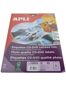 Etiq.Imp.Apli 10603 10H A4 Cd.Br.Ø117X18