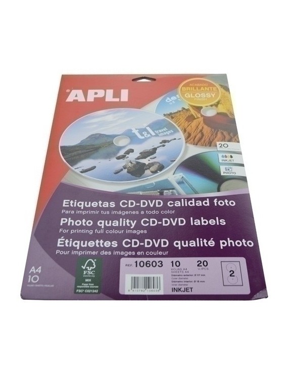 Etiq.Imp.Apli 10603 10H A4 Cd.Br.Ø117X18