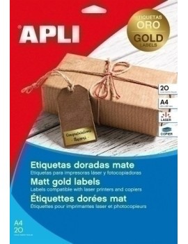 Etiq.Imp.Apli 14887 20H A4 Oro 63,5X29,6