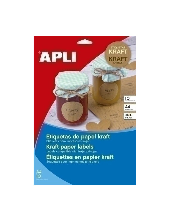 Etiquetas Adh.Impr.Apli Kraft 99X57 C/10