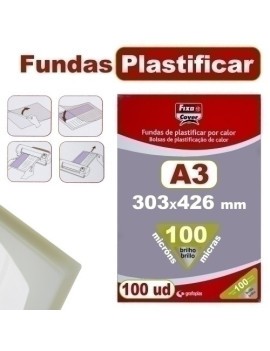 Funda Plastif. Fixo A3 100µ P/100