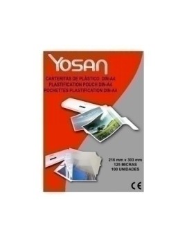 Funda Plastif. Yosan A4 125µ P/100