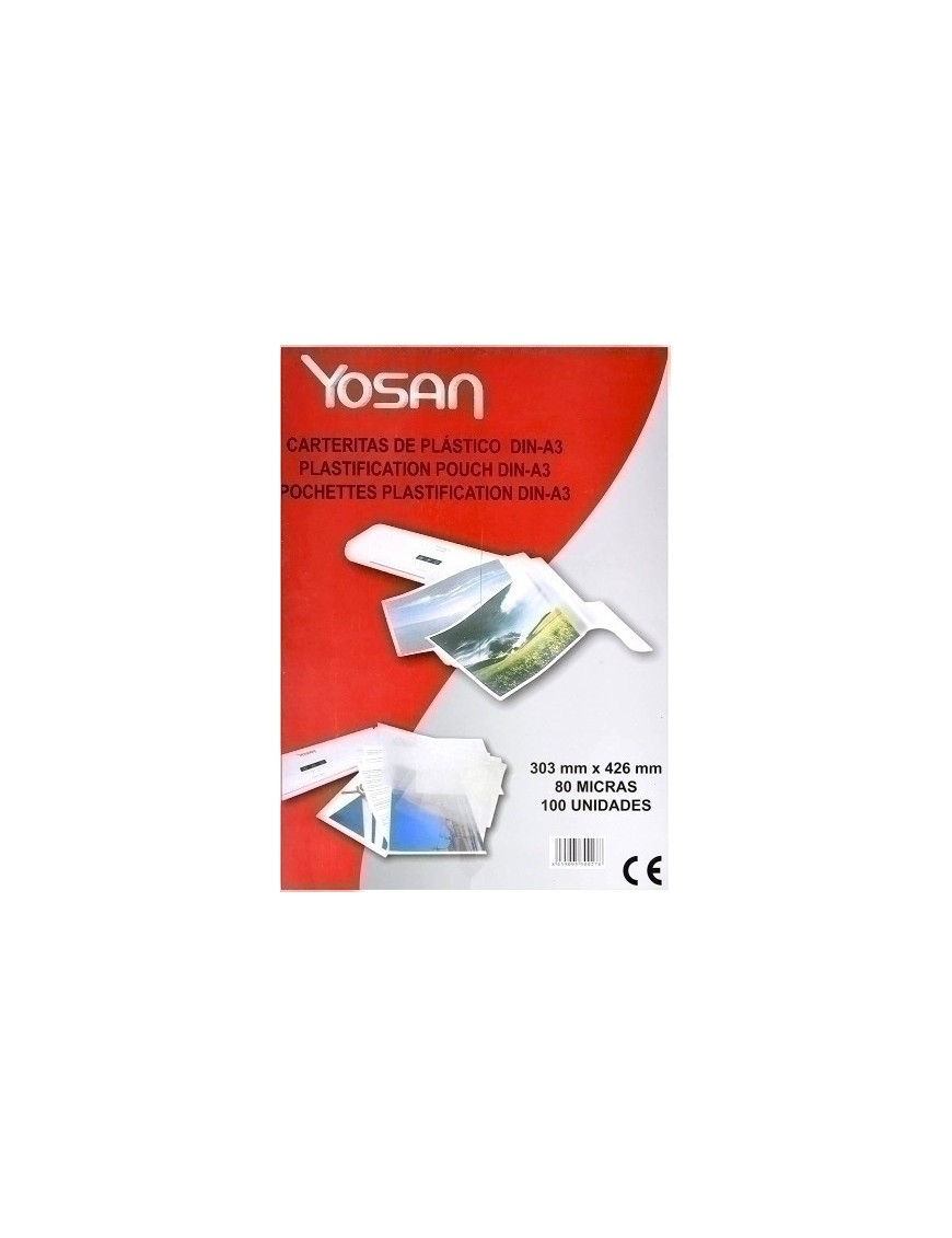 Funda Plastif. Yosan A3 80µ P/100