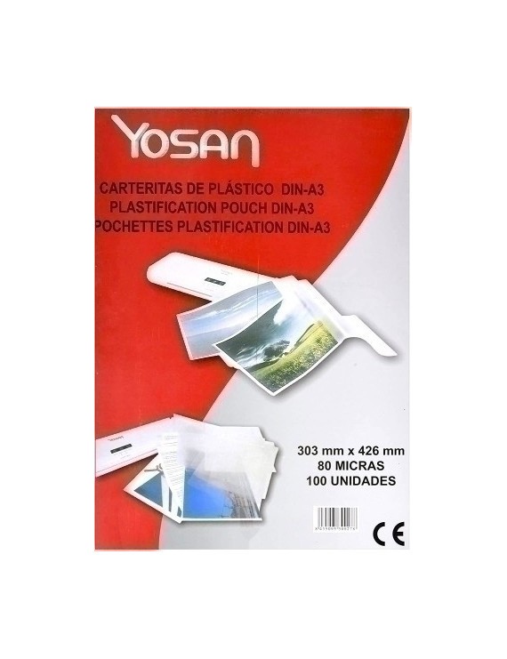 Funda Plastif. Yosan A3 80µ P/100