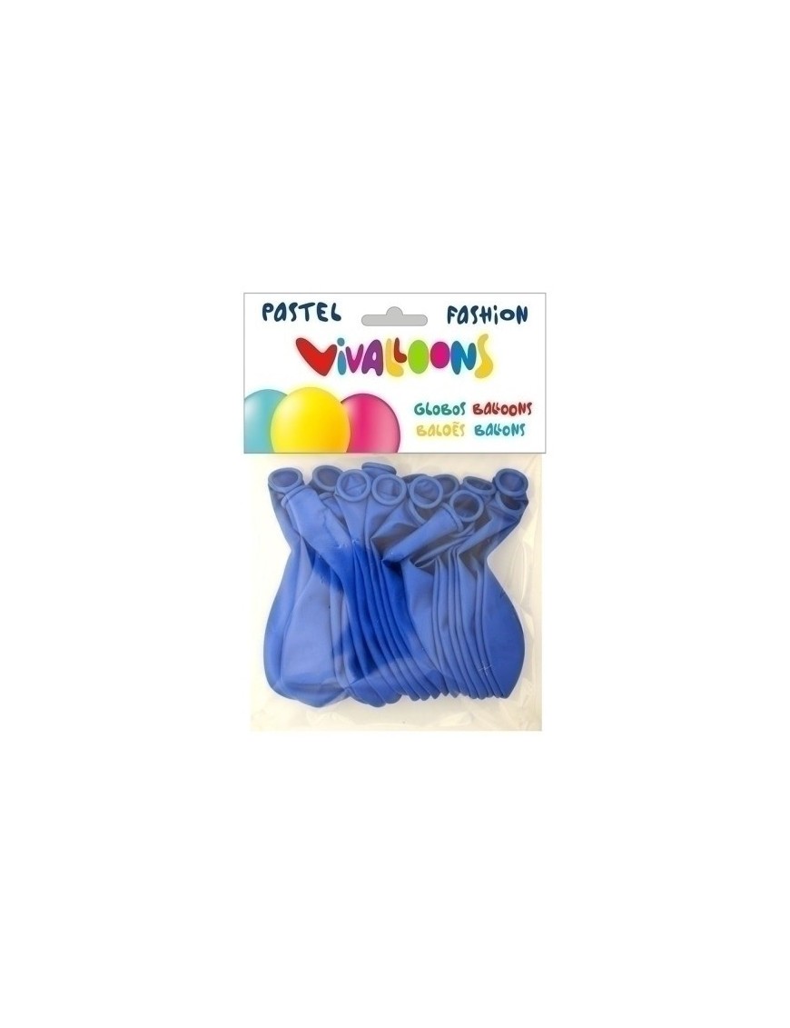 Globo Fashion Pastel Azul Medio Bolsa 20