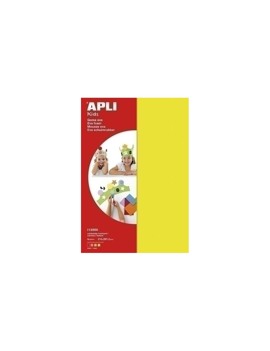 Goma Eva  Apli Hoja 20X30 Fluor 4 Hj