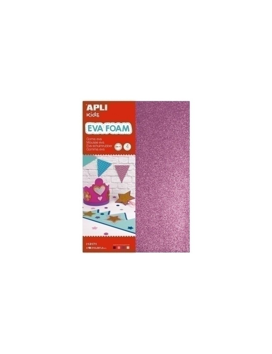 Goma Eva  Apli Hoja 20X30 Purpur.4 Hj