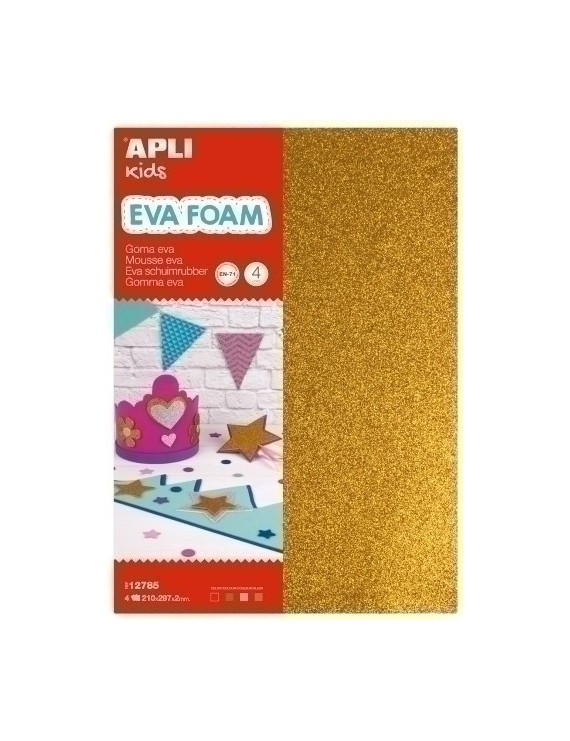 Goma Eva  Apli Hoja 20X30 Purpur.4 Hj