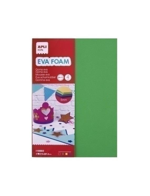 Goma Eva  Apli Hoja 21X30 Bolsa 4