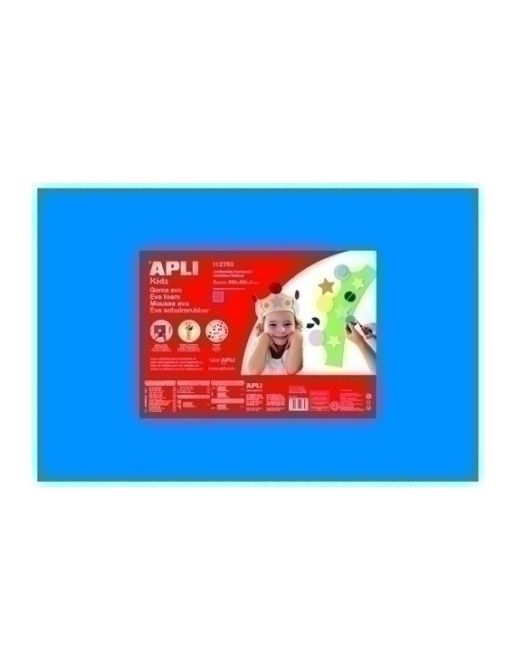 Goma Eva Apli 40X60 Azul P/5