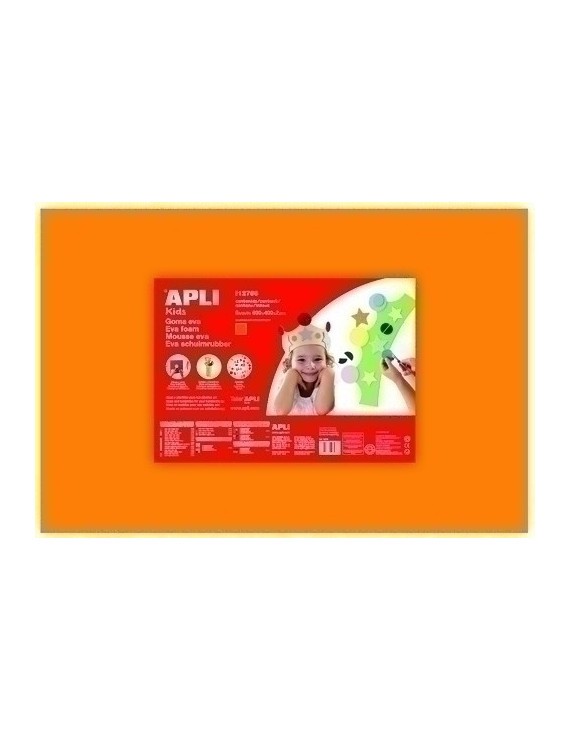 Goma Eva Apli 40X60 Naranja P/5