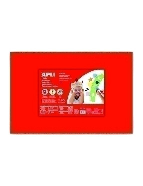 Goma Eva Apli 40X60 Rojo P/5