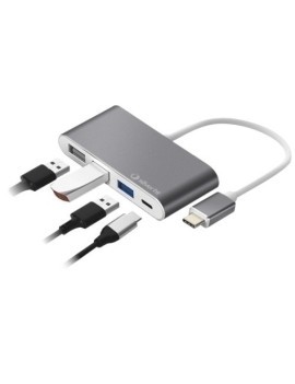 Hub Silver Ht Usb-C A 4 En 1