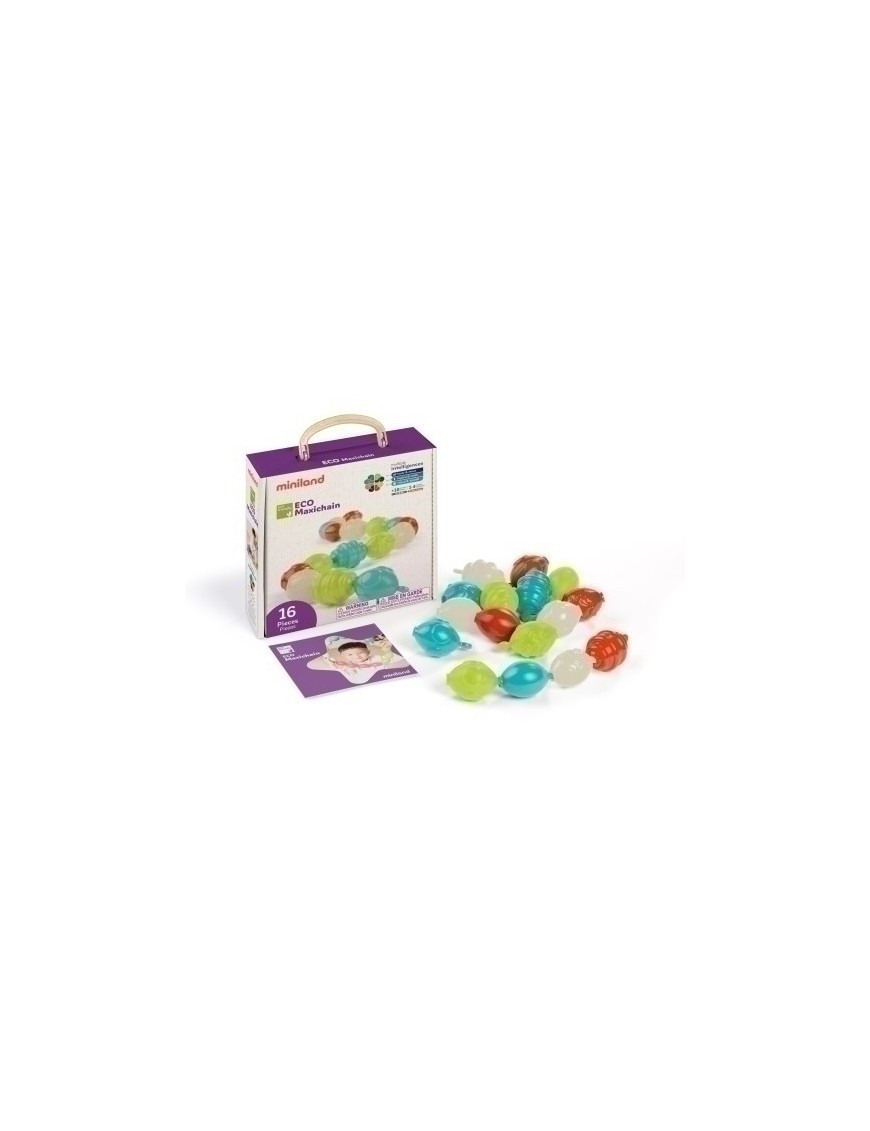 Juego Ed.Miniland Eco Maxichain  16 Pcs