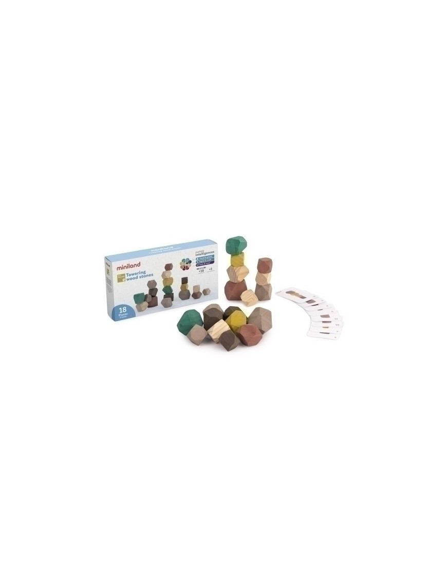 Juego Ed.Miniland Eco: Piedras Apilables