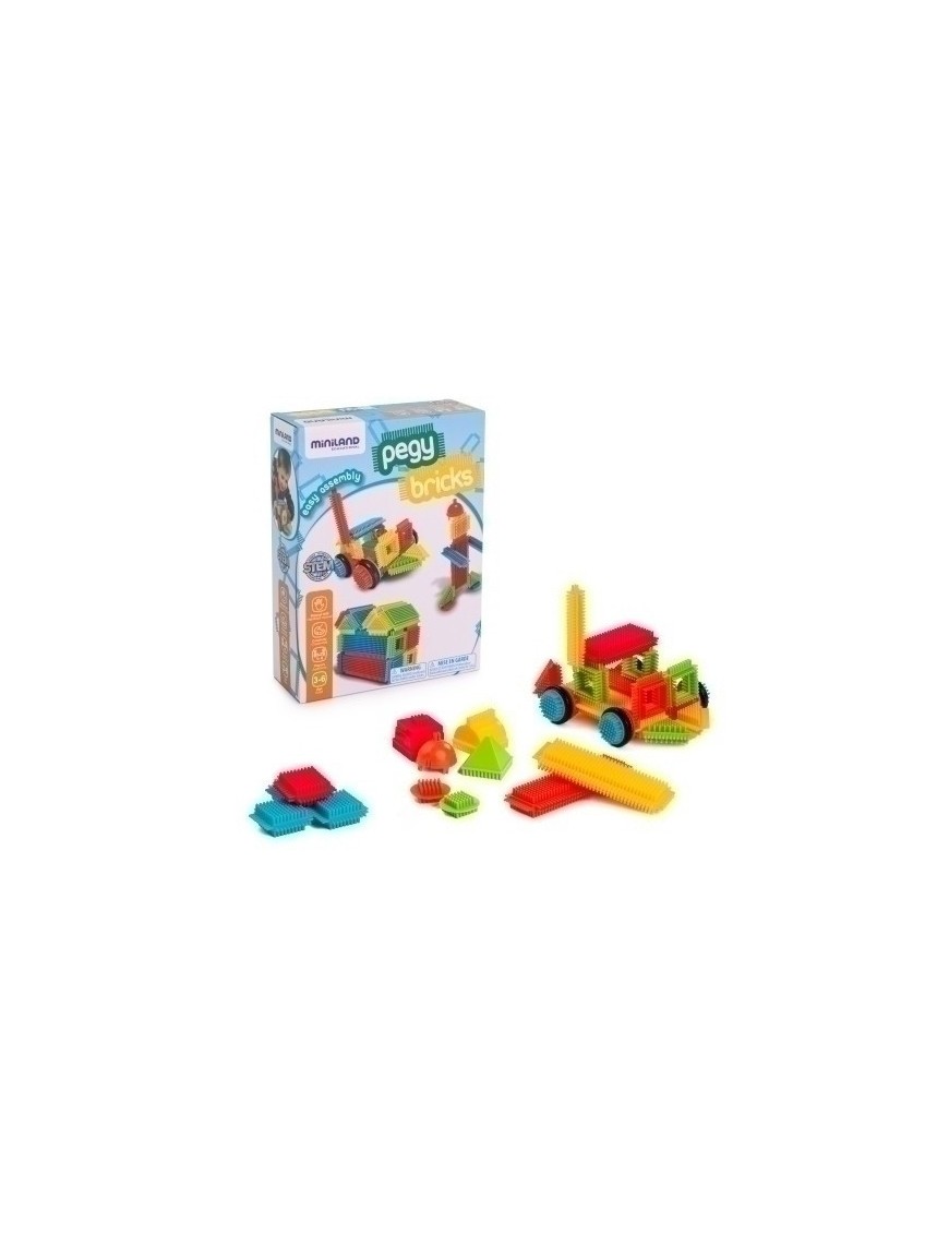 Juego Ed.Miniland Pegy Bricks (3-6 Años)