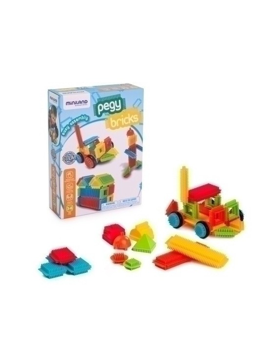 Juego Ed.Miniland Pegy Bricks (3-6 Años)