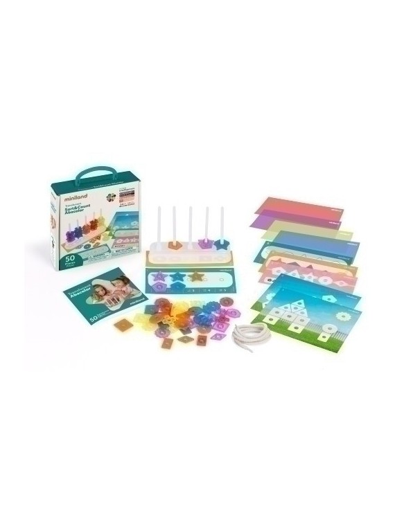 Juego Ed.Miniland Trans.Sort&Count Abaco